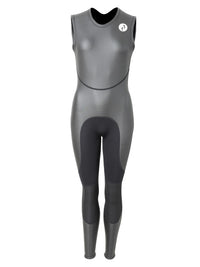 Two Bare Feet Enduro Sleeveless 2.5mm Womens Mesh Surf Suit (Black)
