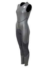 Two Bare Feet Enduro Sleeveless 2.5mm Womens Mesh Surf Suit (Black)