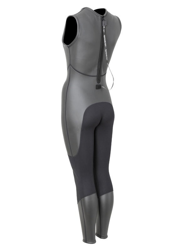 Two Bare Feet Enduro Sleeveless 2.5mm Womens Mesh Surf Suit (Black)