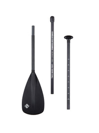 Two Bare Feet 3 Piece Fibreglass Hybrid SUP Paddle (Black)