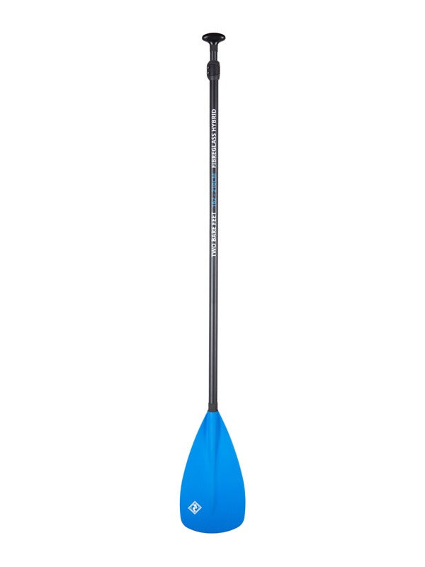 Two Bare Feet 2 Piece Fibreglass Hybrid SUP Paddle (Blue)