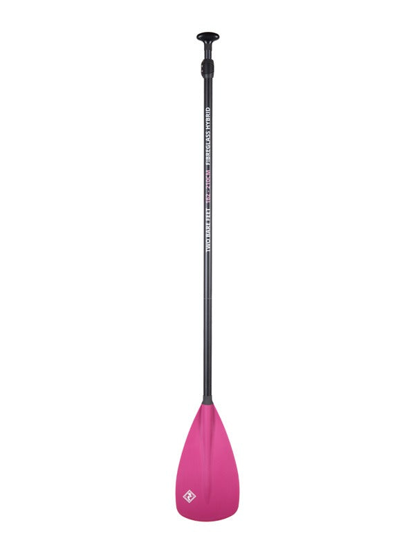 Two Bare Feet 3 Piece Fibreglass Hybrid SUP Paddle (Raspberry)