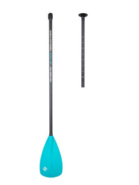 Two Bare Feet 2 Piece Fibreglass Hybrid SUP Paddle (Teal)