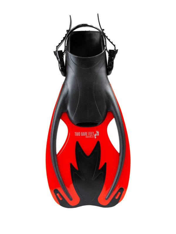 Two Bare Feet Childrens Diving Fins (F89 Red)