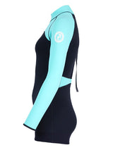 Two Bare Feet Flare 2mm Superstretch Neoprene Womens One Piece (Black/Mint)