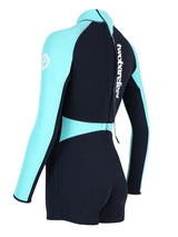 Two Bare Feet Flare 2mm Superstretch Neoprene Womens One Piece (Black/Mint)