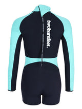 Two Bare Feet Flare 2mm Superstretch Neoprene Womens One Piece (Black/Mint)