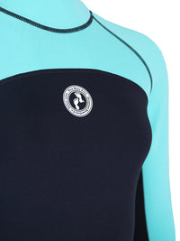 Two Bare Feet Flare 2mm Superstretch Neoprene Womens One Piece (Black/Mint)
