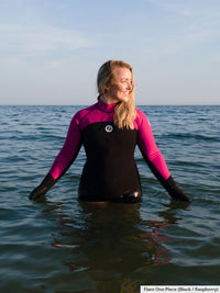 Two Bare Feet Flare 2mm Superstretch Neoprene Womens One Piece (Black/Raspberry)