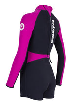 Two Bare Feet Flare 2mm Superstretch Neoprene Womens One Piece (Black/Raspberry)