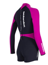 Two Bare Feet Flare 2mm Superstretch Neoprene Womens One Piece (Black/Raspberry)