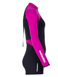 Two Bare Feet Flare 2mm Superstretch Neoprene Womens One Piece (Black/Raspberry)
