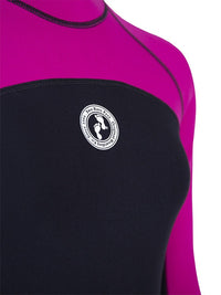 Two Bare Feet Flare 2mm Superstretch Neoprene Womens One Piece (Black/Raspberry)
