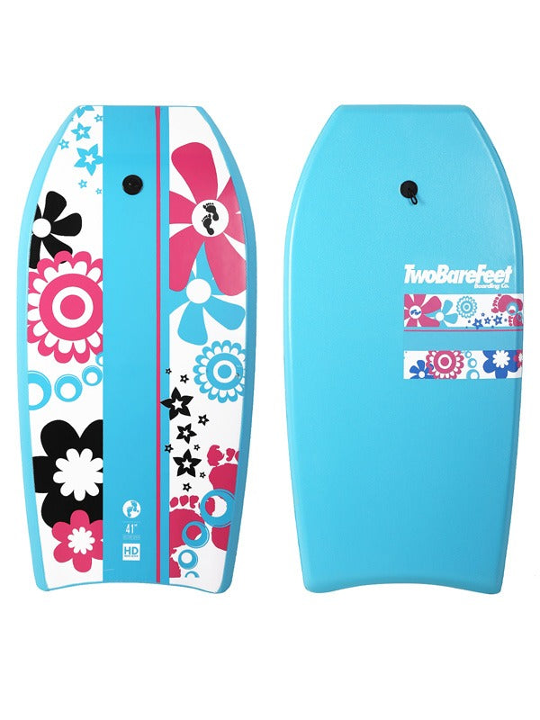 Two Bare Feet Flowers Double Bodyboard & Bag Bundle