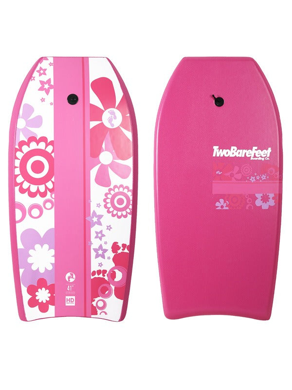 Two Bare Feet Flowers Double Bodyboard & Bag Bundle