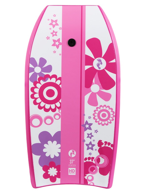 Two Bare Feet Flowers Single Bodyboard and Bag Bundle (Choice of 33", 37", 41")