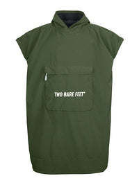Waterproof Hooded Sleeveless Poncho Changing Robe (Forest/Black)
