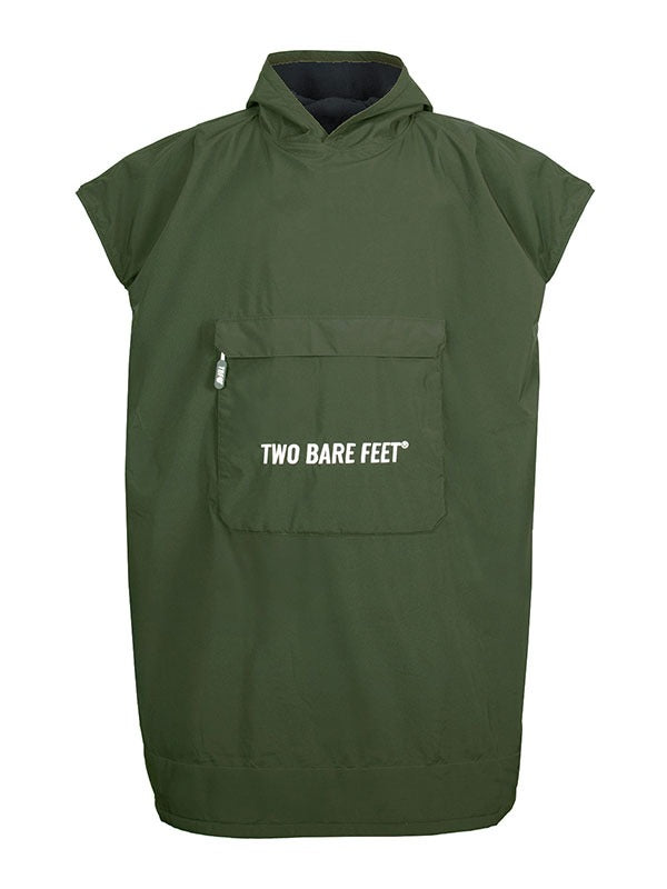 Waterproof Hooded Sleeveless Poncho Changing Robe (Forest/Black)