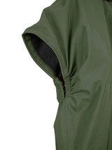 Kids Waterproof Hooded Sleeveless Poncho Changing Robe (Forest/Black)