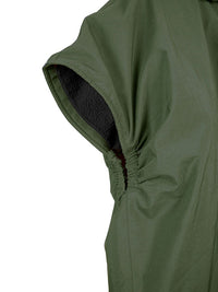 Kids Waterproof Hooded Sleeveless Poncho Changing Robe (Forest/Black)