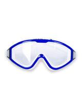 Two Bare Feet Adult Single Lens Swim Goggles (White/Blue)