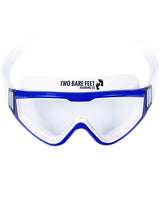 Two Bare Feet Adult Single Lens Swim Goggles (White/Blue)