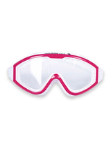 Two Bare Feet Adult Single Lens Swim Goggles (White/Pink)