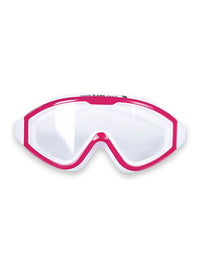 Two Bare Feet Adult Single Lens Swim Goggles (White/Pink)