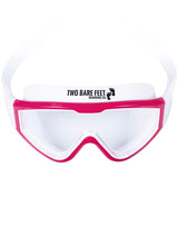 Two Bare Feet Adult Single Lens Swim Goggles (White/Pink)