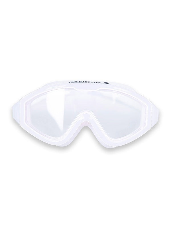 Two Bare Feet Adult Single Lens Swim Goggles (White/White)
