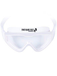 Two Bare Feet Adult Single Lens Swim Goggles (White/White)