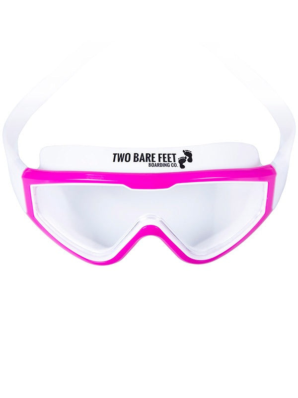 Two Bare Feet Junior Single Lens Swim Goggles (White/Raspberry)