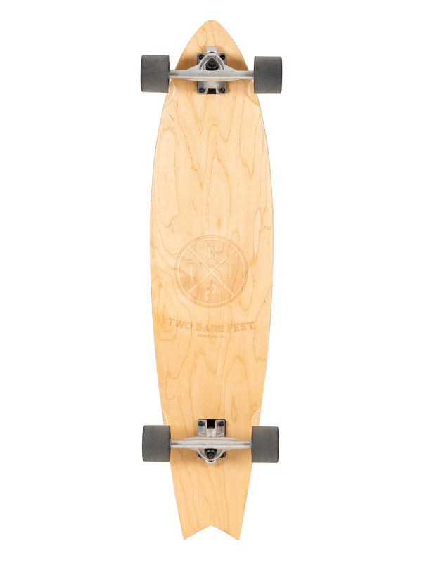 Two Bare Feet Girona 40in Canadian Maple Longboard Skateboard Complete (Black Wheels)