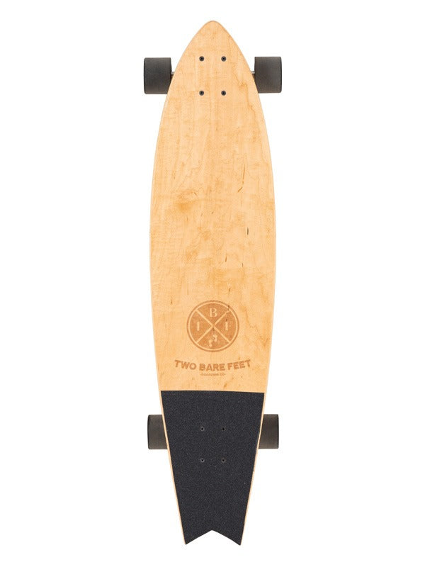 Two Bare Feet Girona 40in Canadian Maple Longboard Skateboard Complete (Black Wheels)