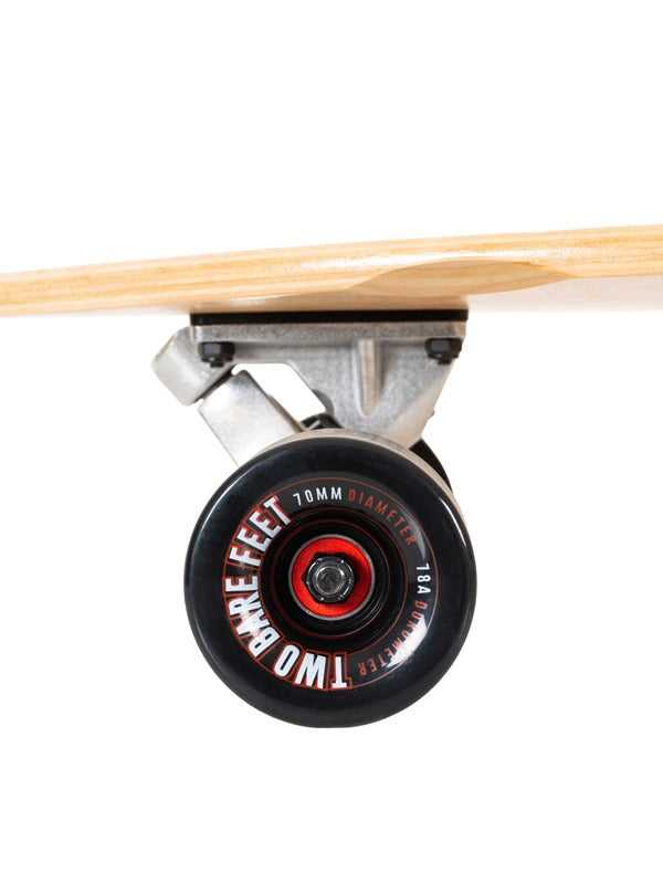 Two Bare Feet Girona 40in Canadian Maple Longboard Skateboard Complete (Black Wheels)