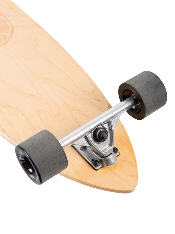 Two Bare Feet Girona 40in Canadian Maple Longboard Skateboard Complete (Black Wheels)