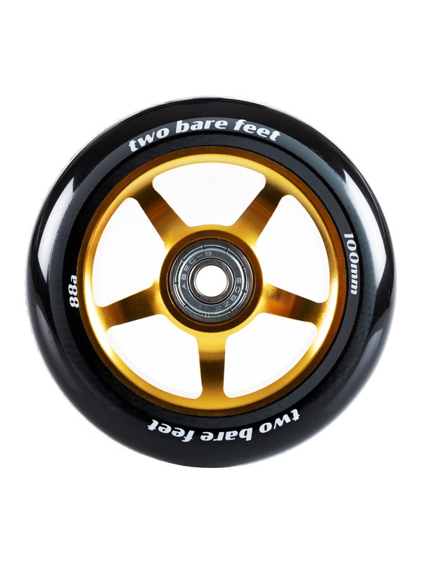 TBF Alloy Series Scooter Wheels - 5 Star (Gold Pair 2 x Wheels)