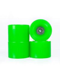 Edge Series Longboard Wheels Set of 4 70mm / 78A plus Bearings (Green)