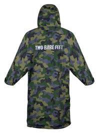 Two Bare Feet Kids Weatherproof Changing Robe with Changing Mat (Green Camo/ Charcoal)