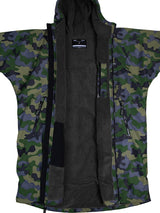 Two Bare Feet Kids Weatherproof Changing Robe with Changing Mat (Green Camo/ Charcoal)