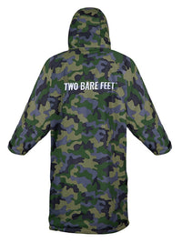 Two Bare Feet Kids Weatherproof Changing Robe with Changing Mat (Green Camo/ Green)