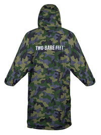 Two Bare Feet Kids Weatherproof Changing Robe with Changing Mat (Green Camo/ Raspberry)