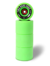 Sessions 78A Longboard Skateboard Wheels (70mm Green) with Two Bare Feet Pro Series 7 Bearings