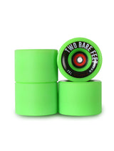 Sessions 78A Longboard Skateboard Wheels (70mm Green) with Two Bare Feet Pro Series 7 Bearings