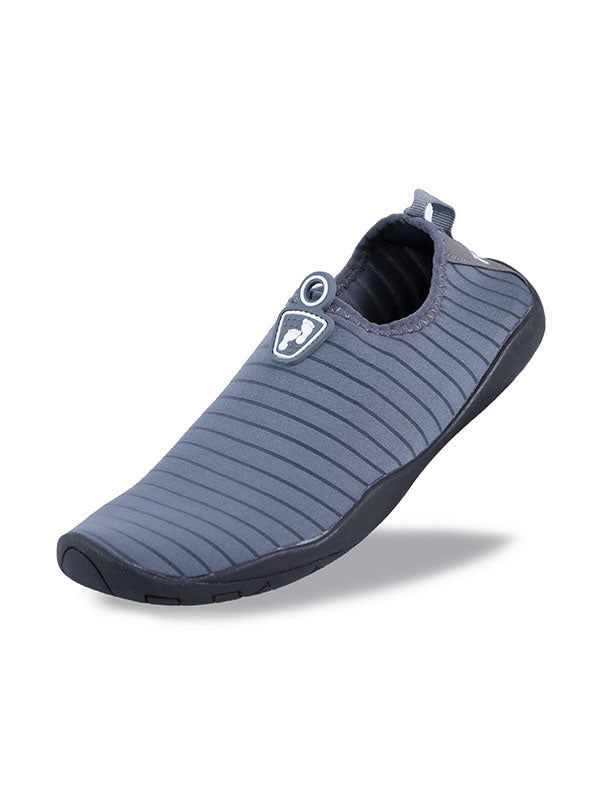 Two Bare Feet Slip On Junior Aqua Shoes (Grey)