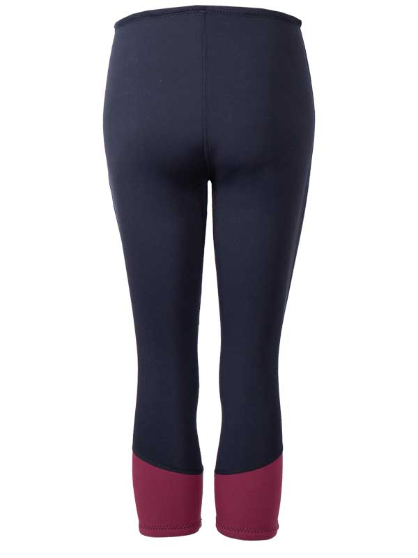 Two Bare Feet Womens Harmony 3mm Capri Wetsuit Pants (Black / Burgundy)