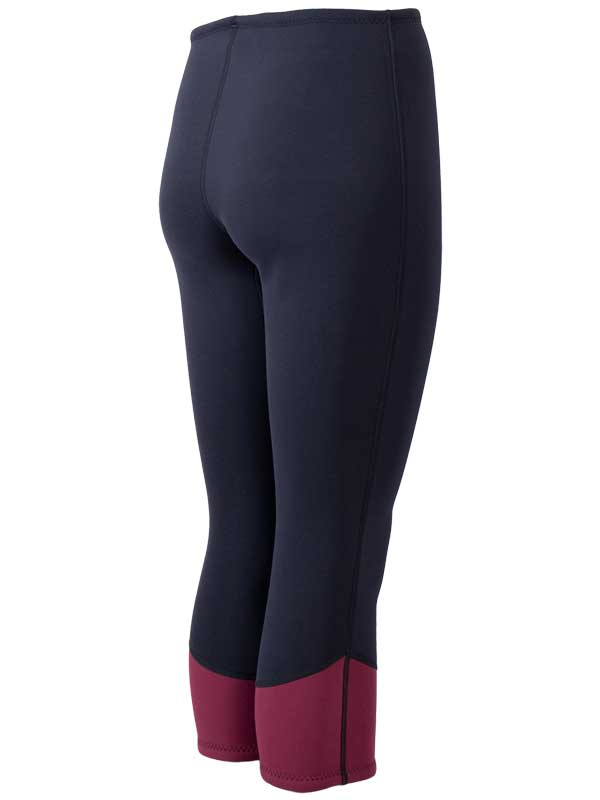 Two Bare Feet Womens Harmony 3mm Capri Wetsuit Pants (Black / Burgundy)