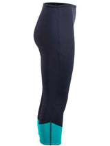 Two Bare Feet Womens Harmony 3mm Capri Wetsuit Pants (Black / Teal)