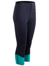 Two Bare Feet Womens Harmony 3mm Capri Wetsuit Pants (Black / Teal)