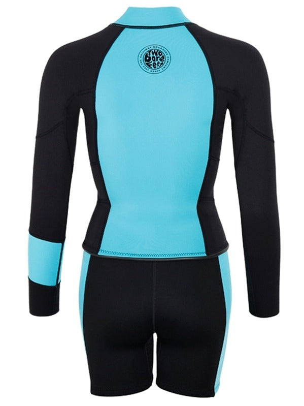Two Bare Feet Harmony 3mm Jacket & Shorts Set (Black/Mint)
